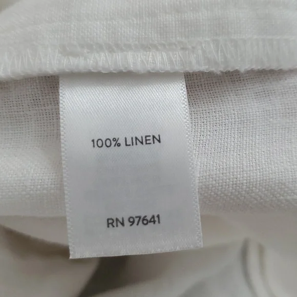 J. Jill Linen Crop Wide-Leg White Pants Size 2X - Picture 5 of 5